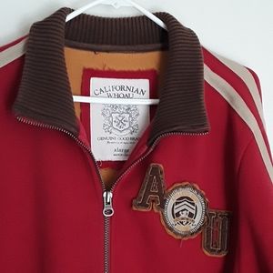 CALIFORNIAN WHOAU MENS RED JACKET. SIZE XL.